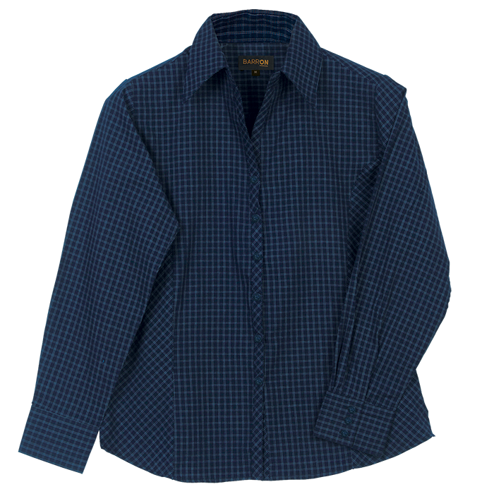 Pioneer Check Blouse Long Sleeve Ladies - Image 2