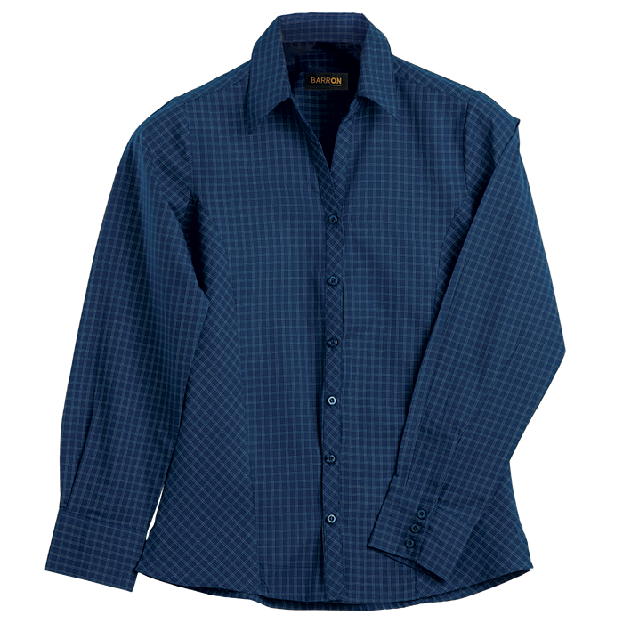 Pioneer Check Blouse Long Sleeve Ladies - Image 5