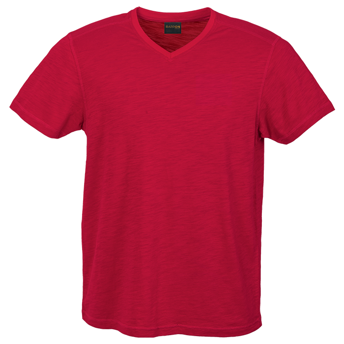 Slub V Neck T-Shirt Mens - Image 5