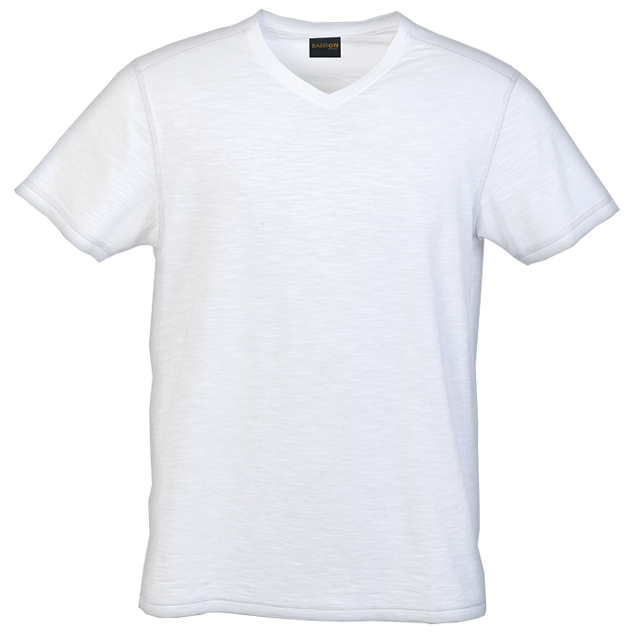 Slub V Neck T-Shirt Mens - Image 2