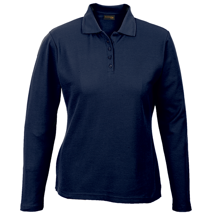 175g Pique Knit Long Sleeve Golfer Ladies - Image 2