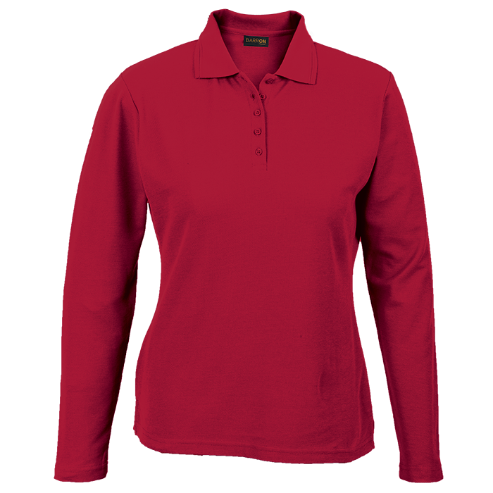 175g Pique Knit Long Sleeve Golfer Ladies - Image 4