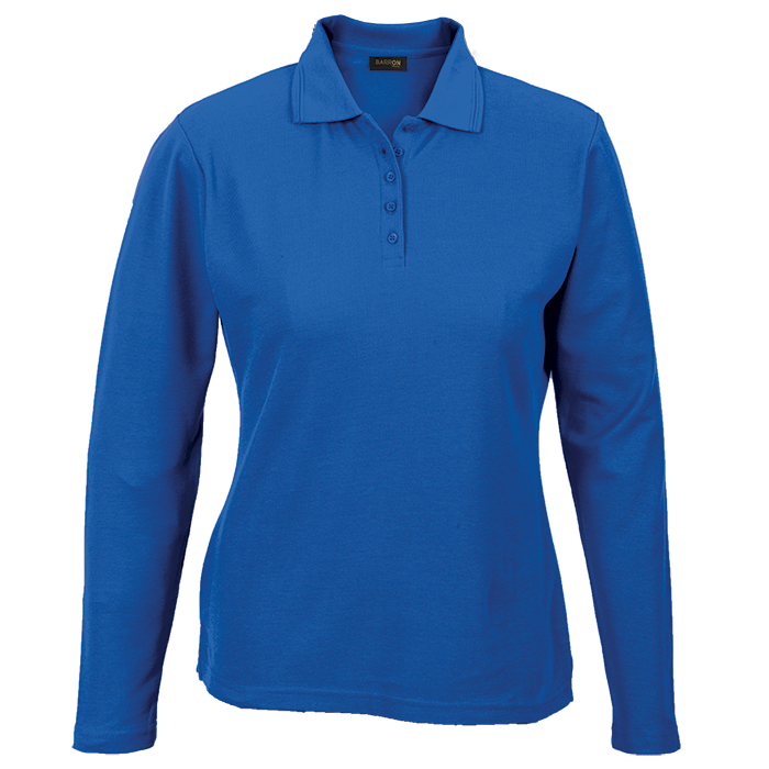 175g Pique Knit Long Sleeve Golfer Ladies - Image 3