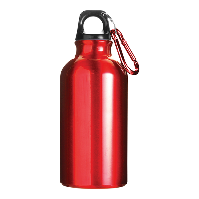 BW7552 - 400ml Aluminium Water Bottle with Carabiner Clip - Image 2
